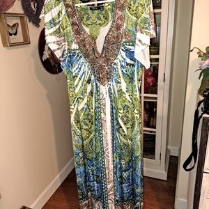 Colorful Paisley Maxi Dress